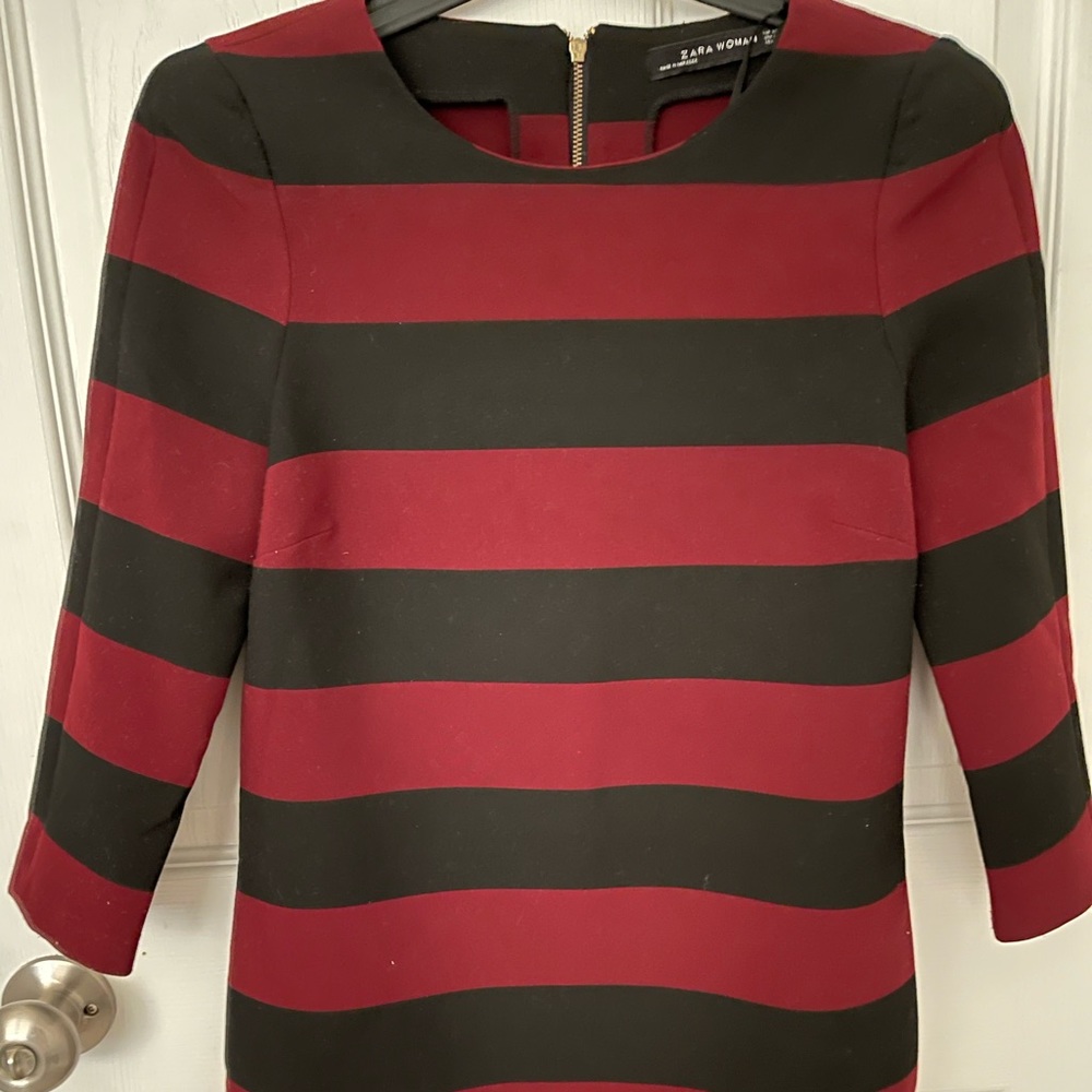 Used mini dress. Black & burgundy